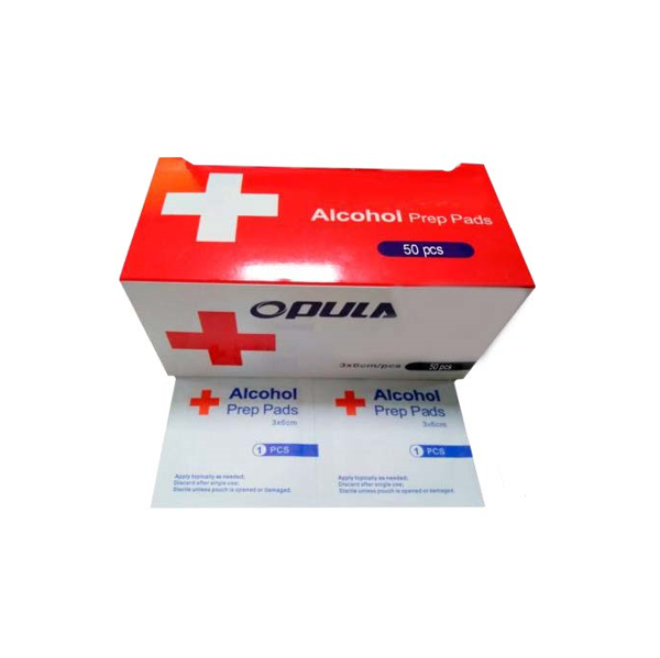 Bilde av Små Sprit-pads 3x6cm desinf.,75% isopropyl (esk a 50 servietter)