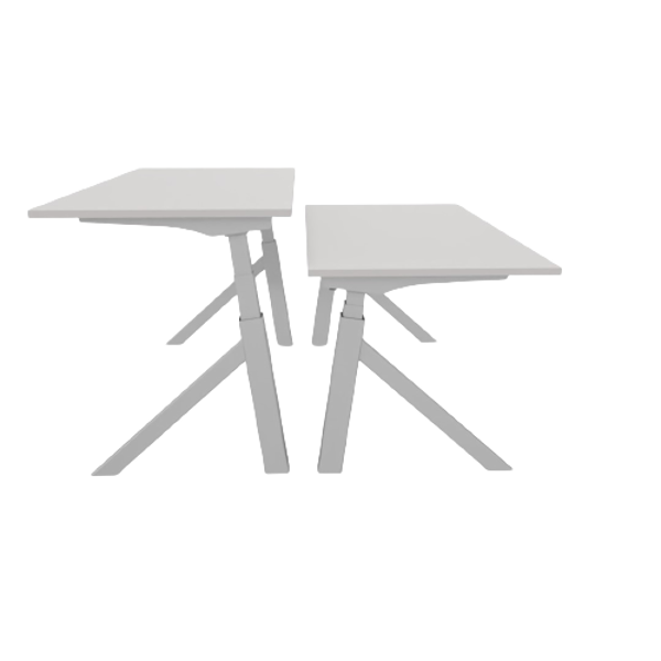 Bilde av Y-Design hev/senk-bord - SØLV understell - Bordplate | sort | grå | hvit