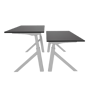 Bilde av Y-Design hev/senk-bord - SØLV understell - Bordplate | sort | grå | hvit