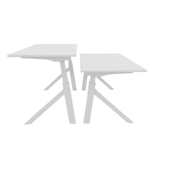 Bilde av Y-Design hev/senk-bord - HVIT understell - Bordplate | sort | grå | hvit